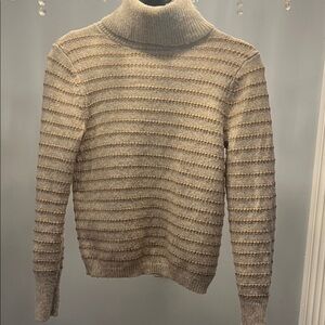 Tahari Beige Turtleneck Sweater